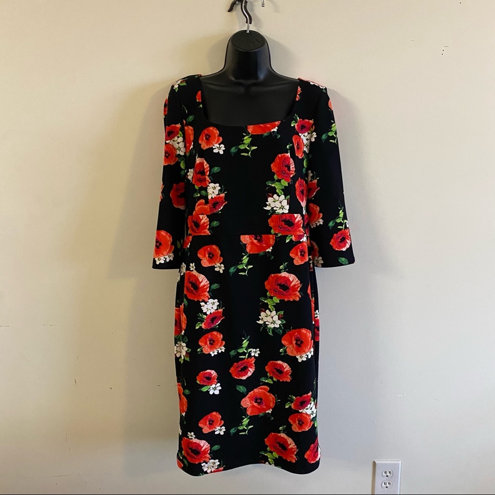 Bisou Bisou black Floral Dress